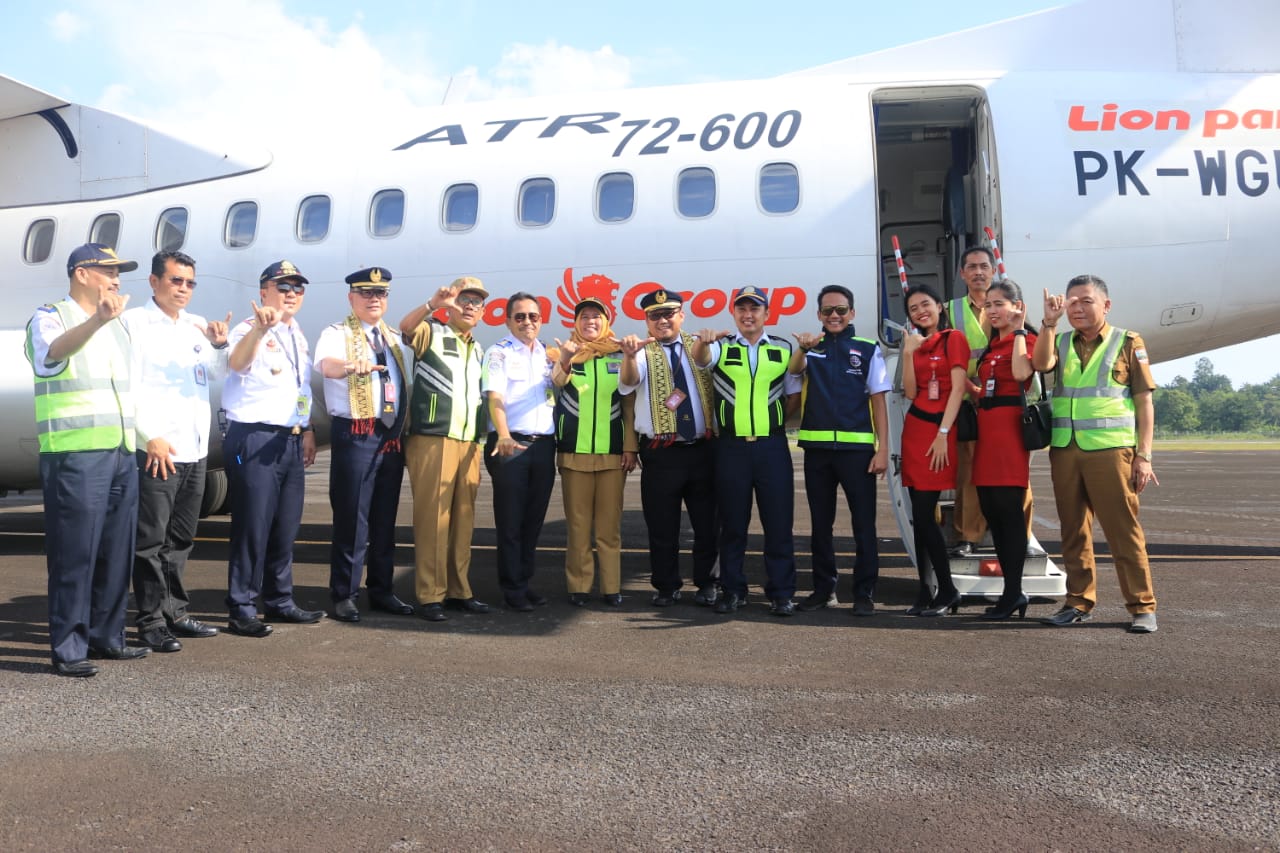 Wings Air ATR-72-500/600 Lakukan Uji Coba Runway Bandara M Taufik Kiemas Krui untuk Persiapan Penerbangan Reguler Komersil