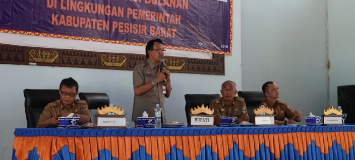 Rapat Koordinasi Bulanan di Lingkungan Pemerintah Kabupaten Pesisir Barat